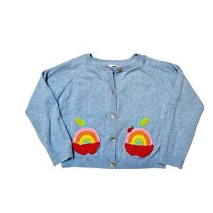 Next Rainbow Apple Embroidered Cardigan Sweater 18-24m